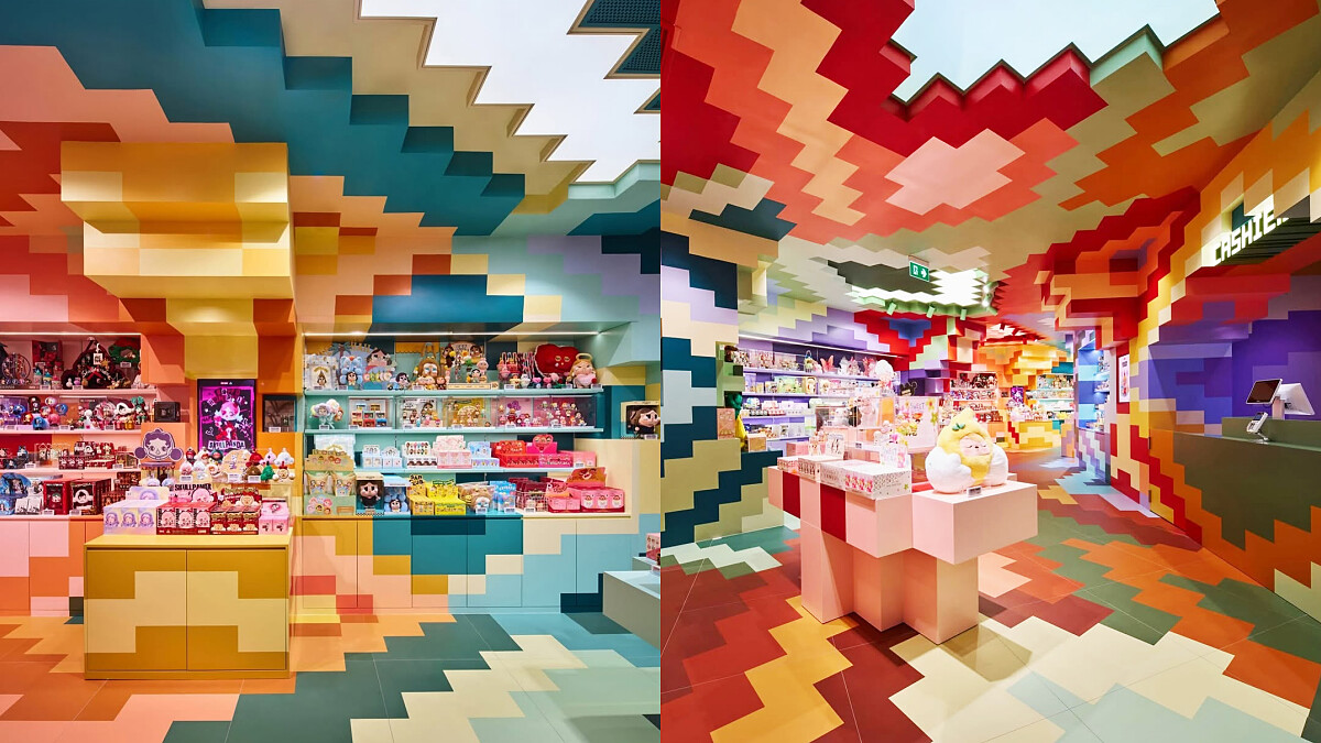 泡泡瑪特曼谷旗艦店二樓空間設計