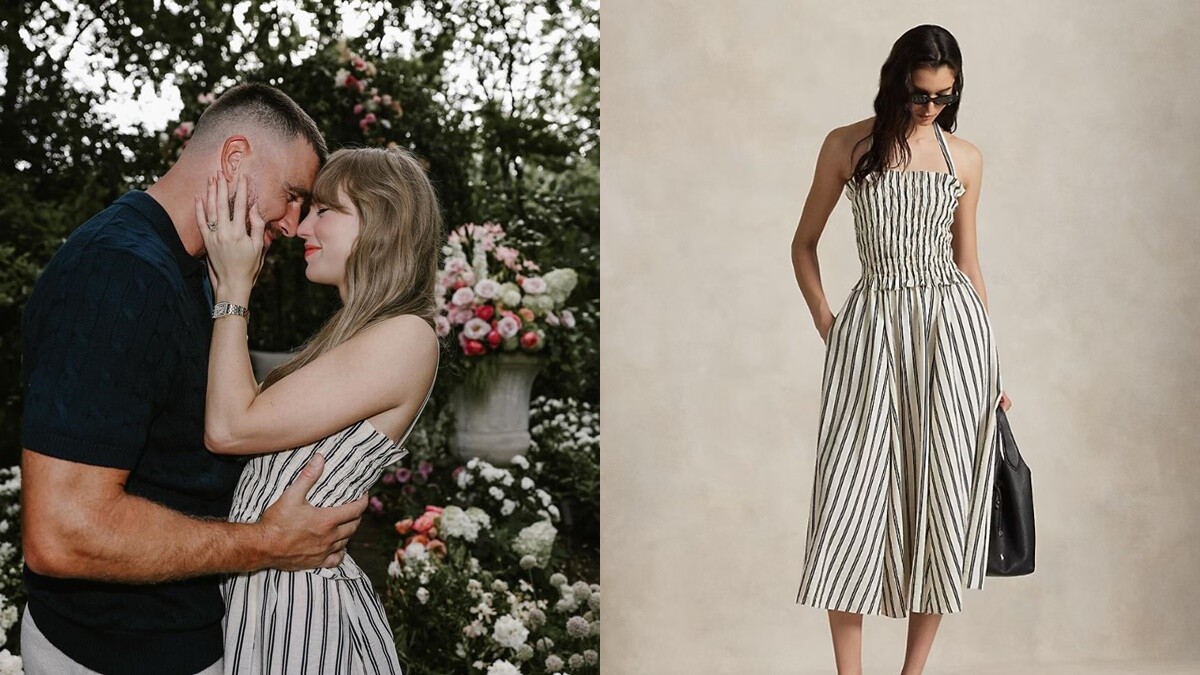 泰勒絲Taylor Swift訂婚裙子是Ralph Lauren的這件！和未婚夫低調穿情侶裝，日常打扮更真摯浪漫