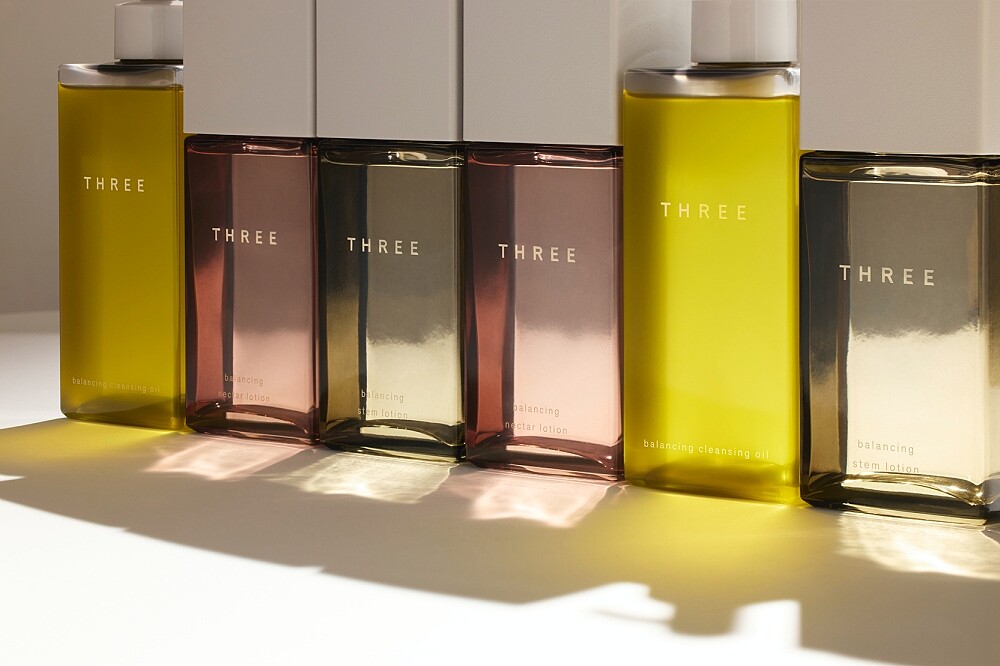 THREE平衡全系列形象圖。