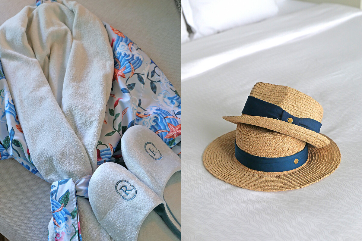 海灘帽與海灘袍。