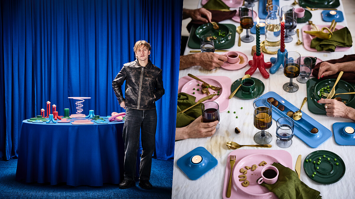 多此一舉才有趣！IKEA 攜手瑞典設計師 Gustaf Westman 推限量系列，童趣線條與大膽色彩翻玩節慶餐具燈飾