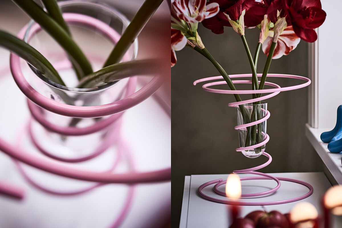 彈簧造型的花器。