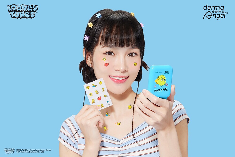 DermaAngel護妍天使Tweety崔弟造型痘痘貼形象視覺。