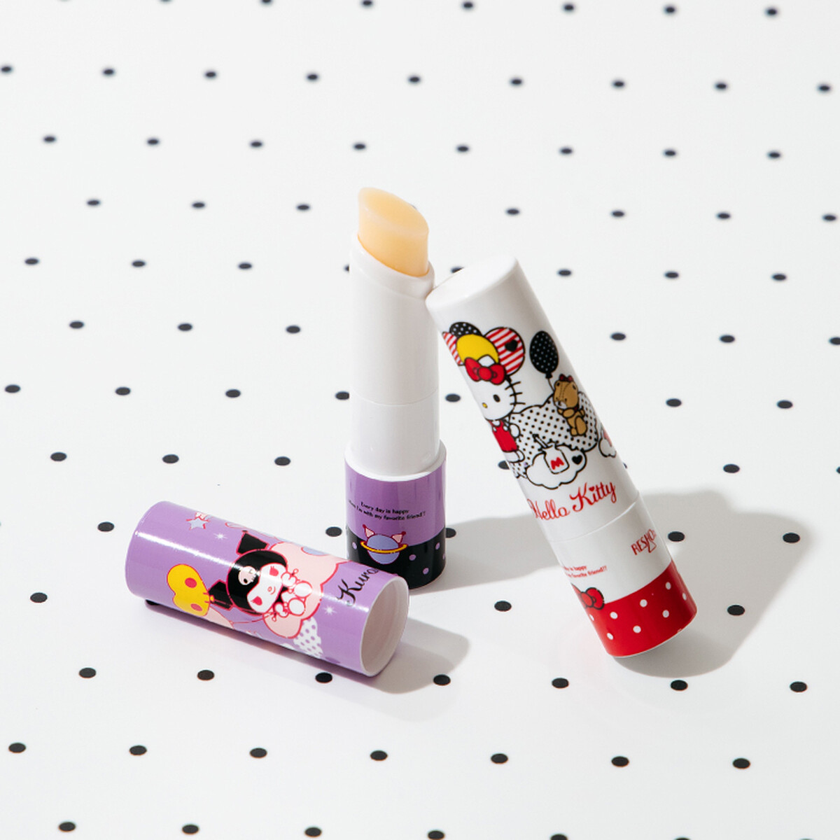 FreshO2哈哈Hello Kitty&酷酷酷洛米感應換色潤唇棒3.4g*2，NT699