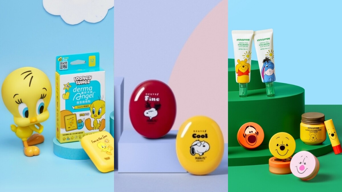 2025夏季美妝聯名：護妍天使Tweety造型痘貼、惹我蜜粉Snoopy版、innisfree X小熊維尼、FreshO2 × SANRIO第二波彩妝