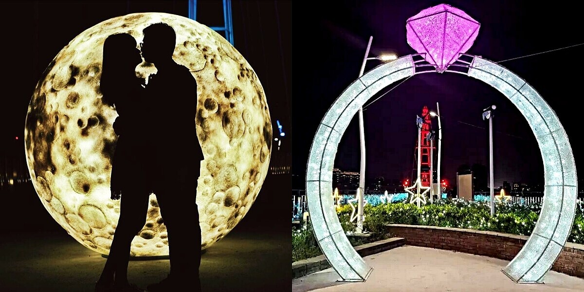 「新月橋」曾於2020年打造浪漫打卡裝置