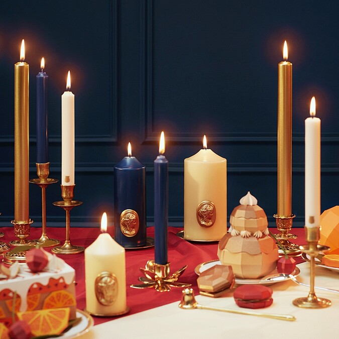 Trudon柱狀蠟燭與馬德萊娜細蠟燭系列。