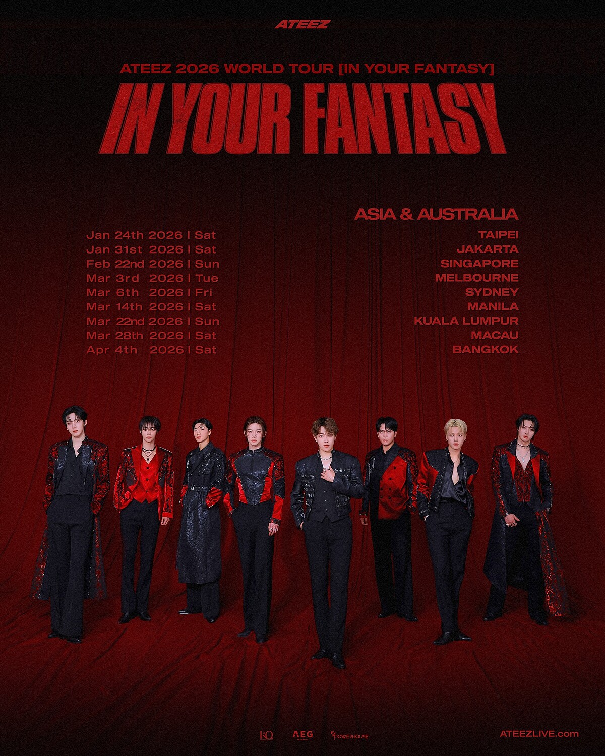 ATEEZ演唱會2026將有台灣站