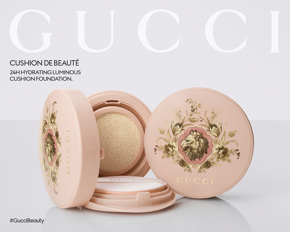 GUCCI絲潤氣墊粉餅SPF 20/PA++(共8色)，NT2,900