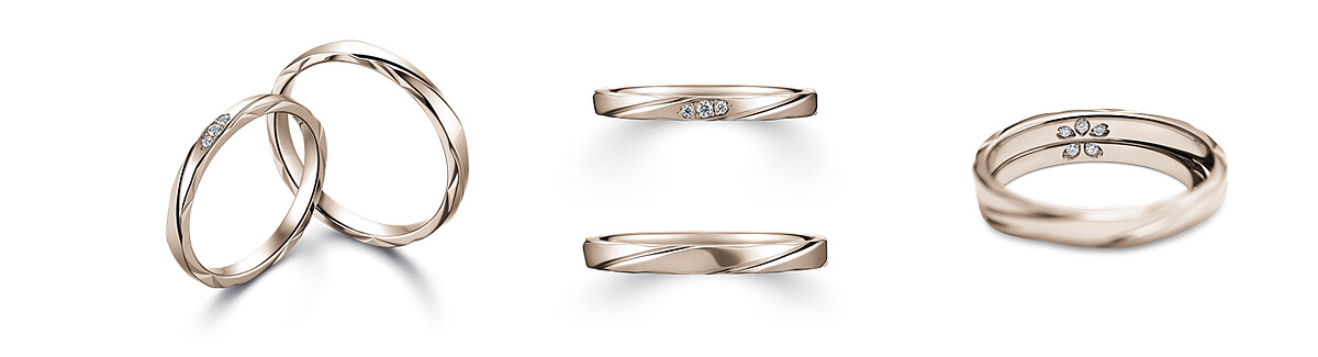 CHLORIS淺棕金結婚對戒。