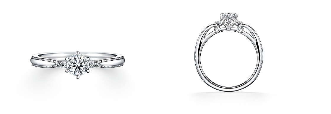 SUBARUBOSHI昴星鉑金訂婚鑽戒。