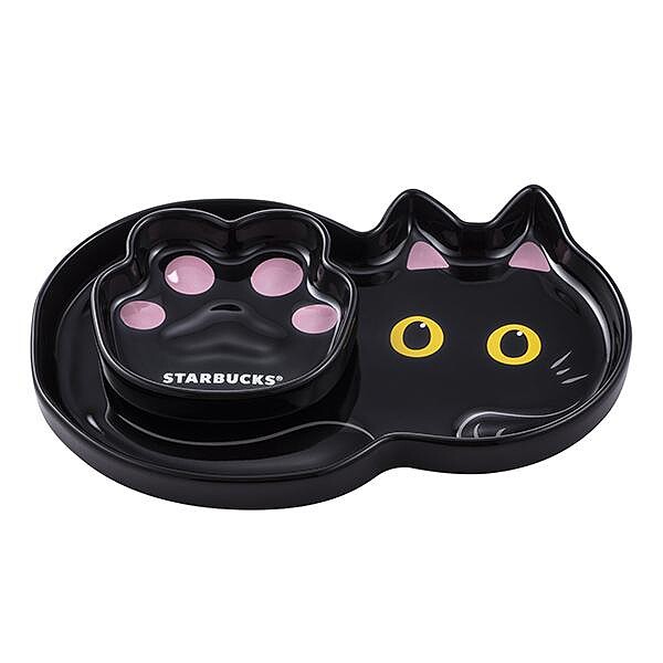 黑貓萌掌造型瓷盤組