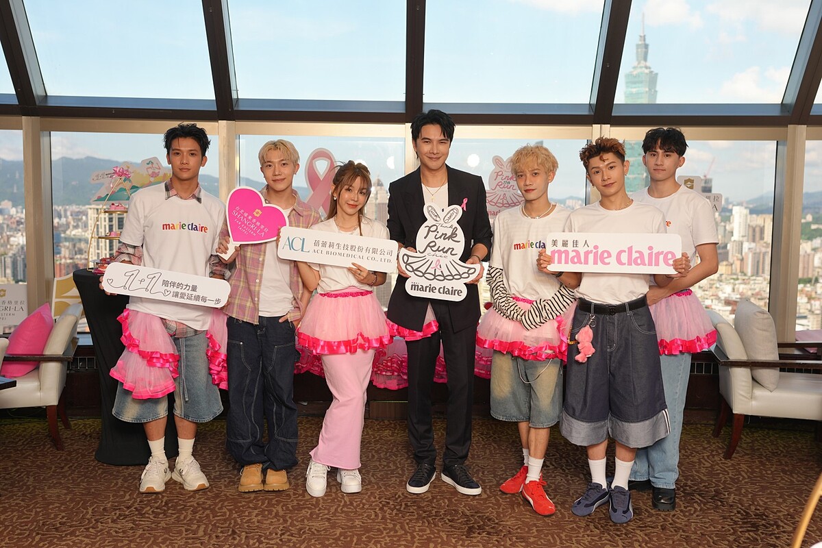 新生代偶像VERA與抗癌女戰士崔咪及實力派演員謝佳見合影。