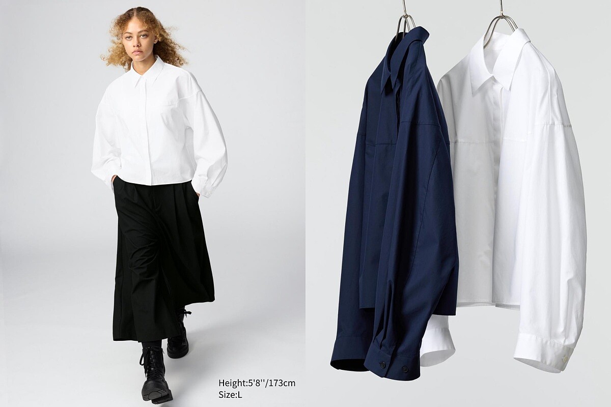 UNIQLO:C 系列棉質短版襯衫，由設計師 Clare Waight Keller 打造