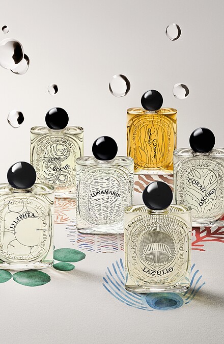 Diptyque Les Essences de Diptyque淡香精系列形象圖。