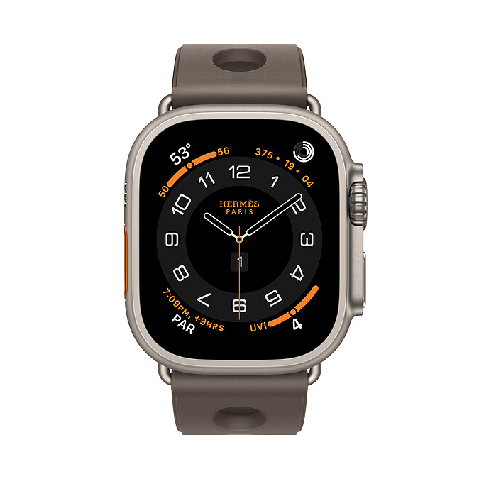 APPLE WATCH HERM&Egrave;S ULTRA 3橡膠錶帶款
