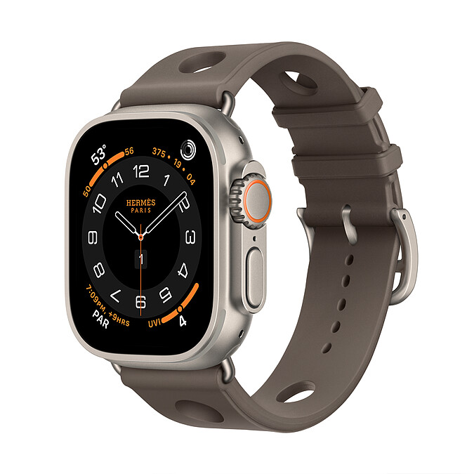APPLE WATCH HERM&Egrave;S ULTRA 3橡膠錶帶款