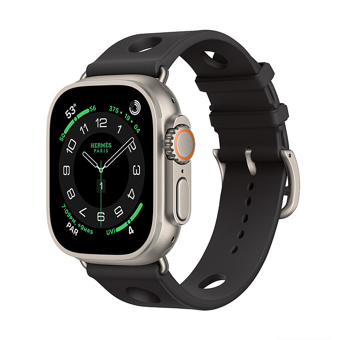 APPLE WATCH HERM&Egrave;S ULTRA 3橡膠錶帶款