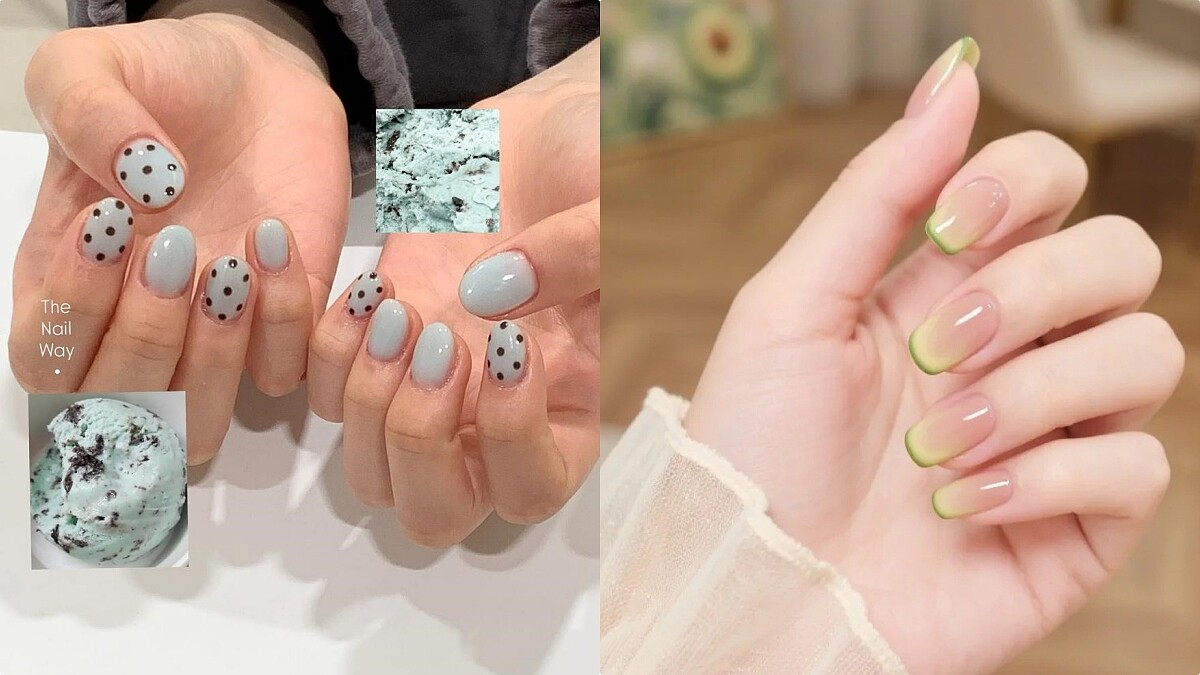 2025美甲「綠色美甲」12款推薦！抹茶、哈密瓜、橄欖綠...鮮嫩清脆超療癒