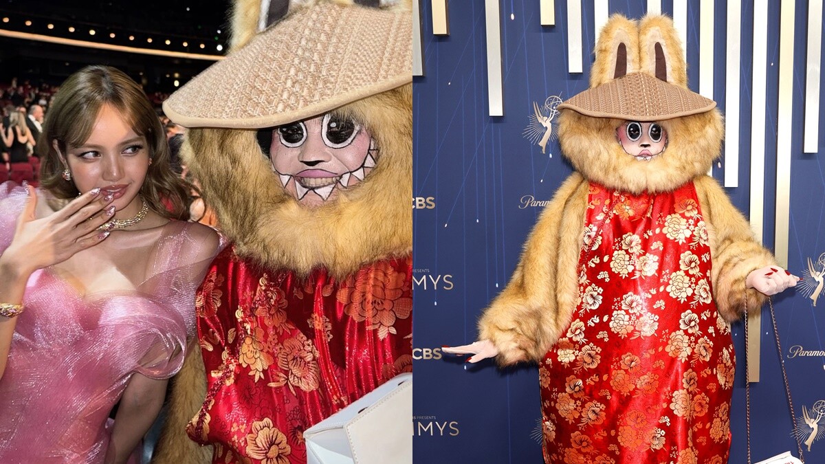 Lisa妳的表情收一下！2025艾美獎紅毯驚現「真人版Labubu」真實身份究竟是誰？