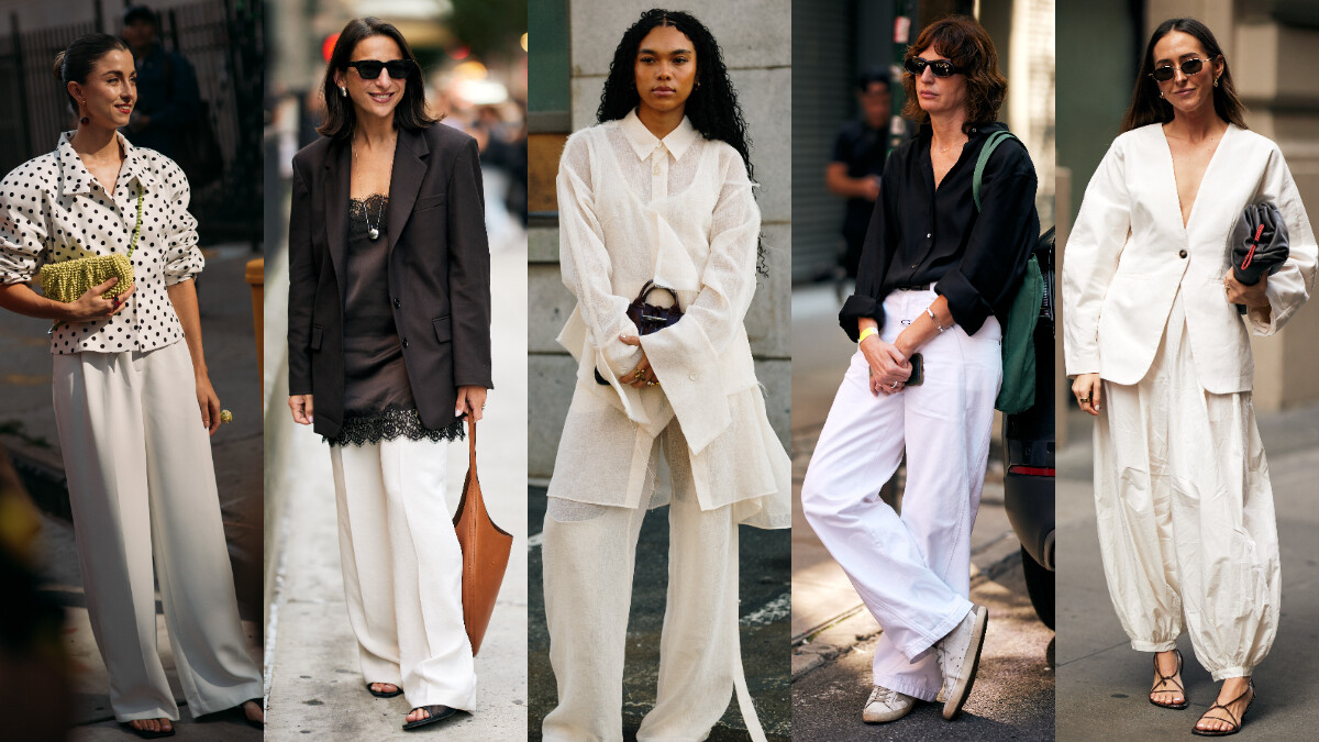 2026SS紐約時裝週場邊有哪些潮流趨勢？九招白色褲裝的街拍穿搭公式學起來！