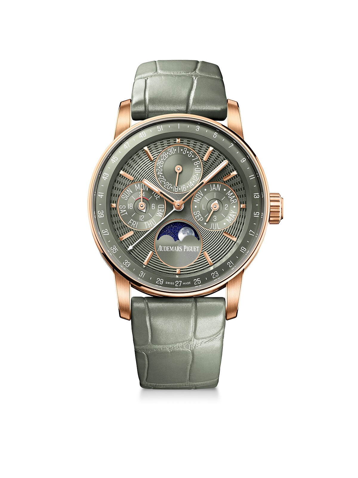 Code 11.59 系列7138自動上鏈機芯萬年曆，38mm