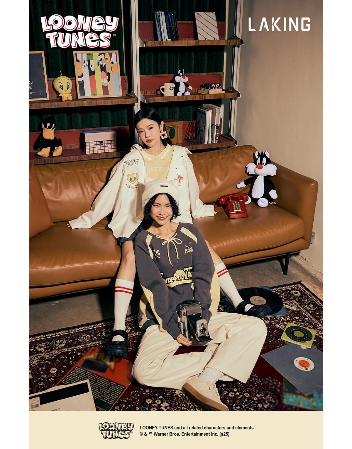 （上）崔弟襯衫外套、（下）崔弟美式賽車寬版上衣