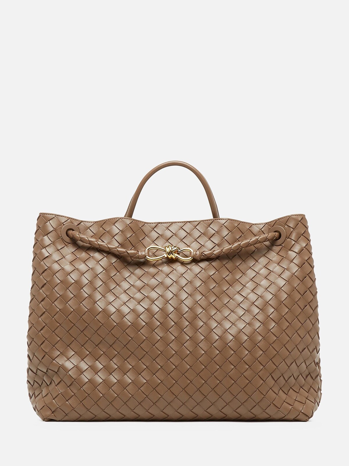 Bottega Veneta ANDIAMO 編織皮革大型手提肩背包細節