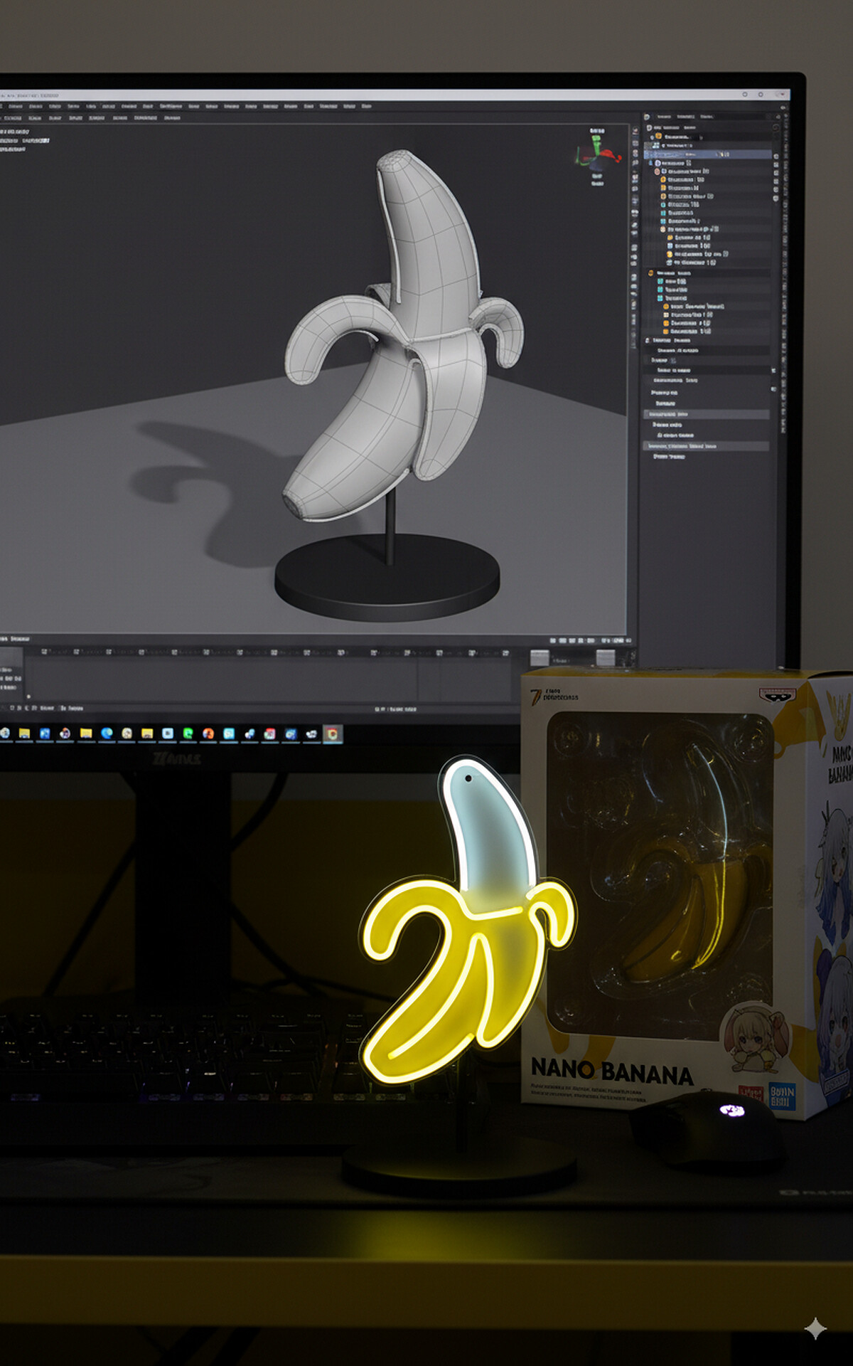 別小看這根發光的奈米香蕉，它其實隱藏了Google Gemini最神祕的AI玩法。Photo/ Gemini