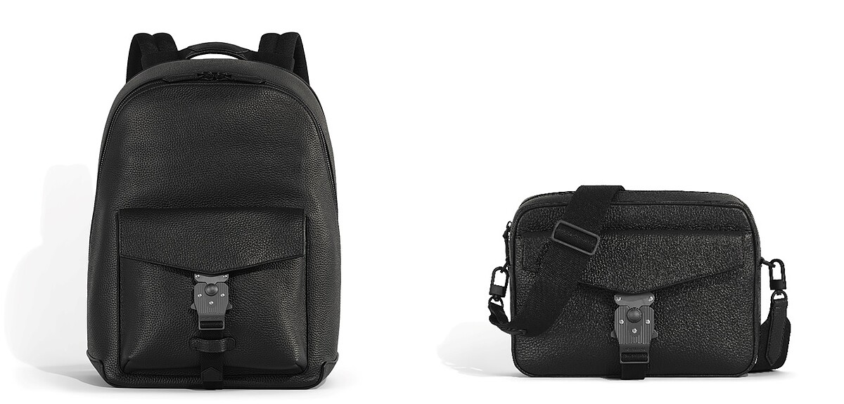 MONTBLANC Grain 後背包，NT$76,300；MONTBLANC Grain 信差包，NT$61,100。