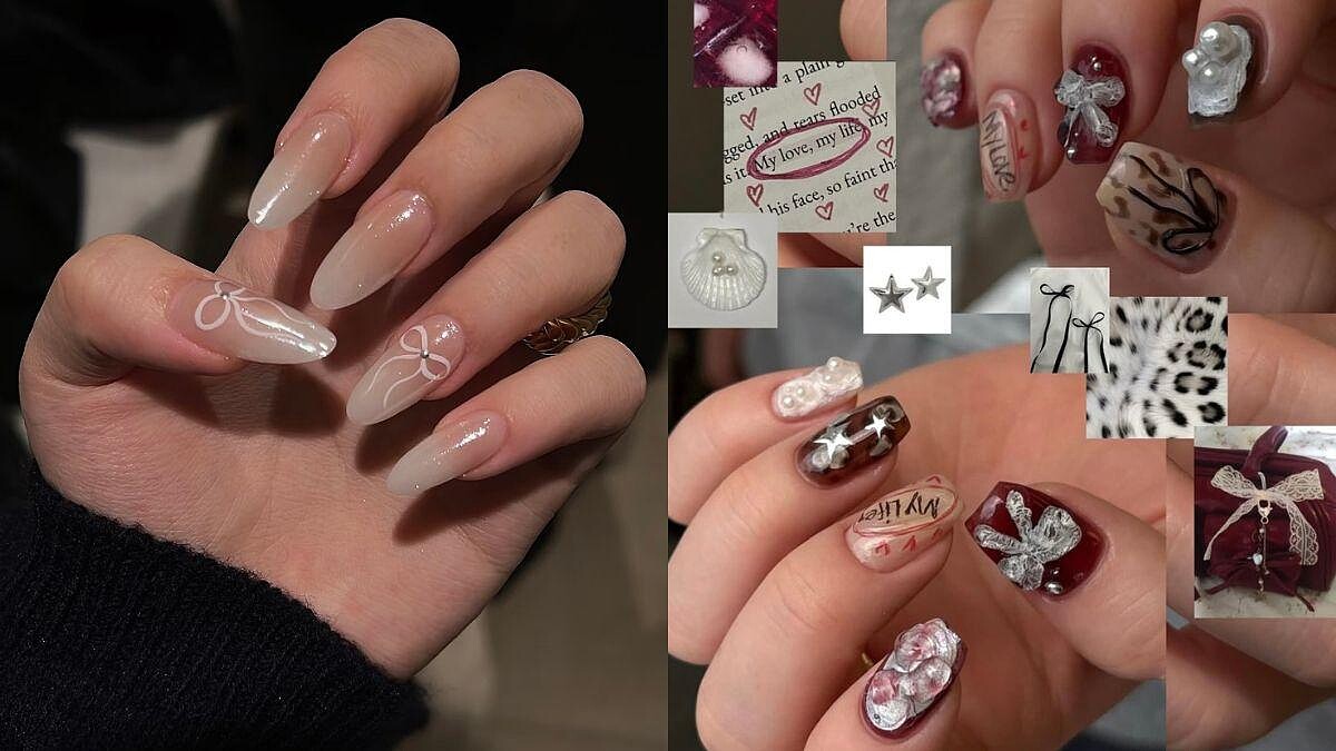 2025美甲推薦「蝴蝶結美甲」30款美甲範本，粉嫩糖霜、金屬蝴蝶結…少女到高級感一次收錄！