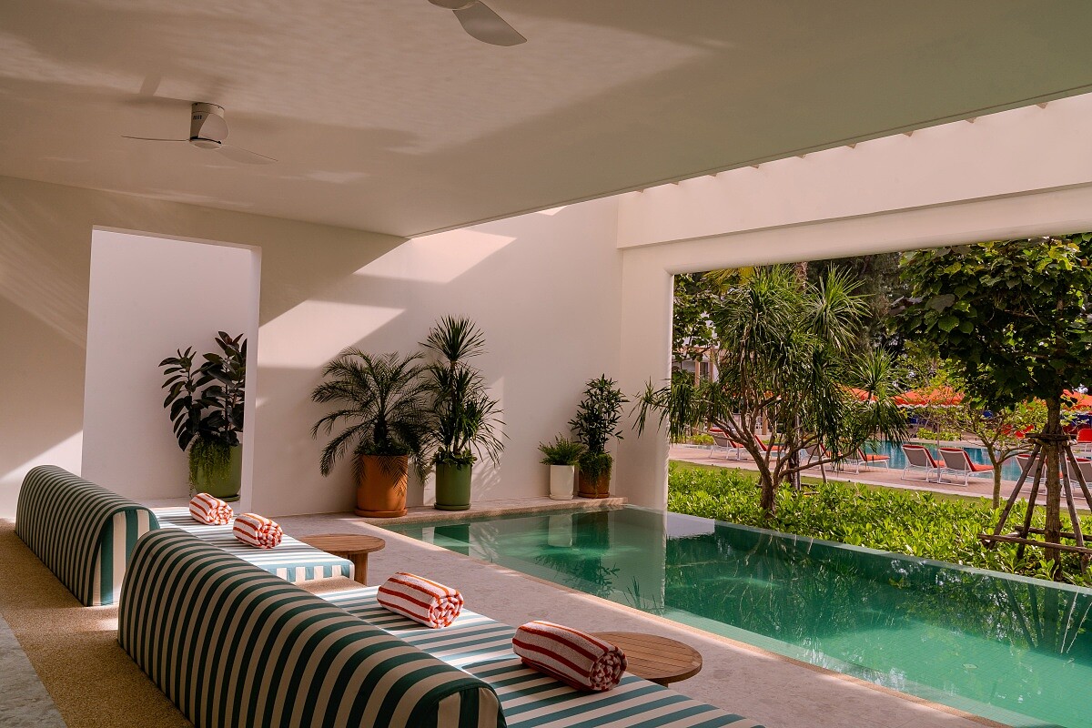 海景豪華套房（Deluxe One Bedroom Suite with Ocean View and Private Pool），擁有面海的私人泳池。