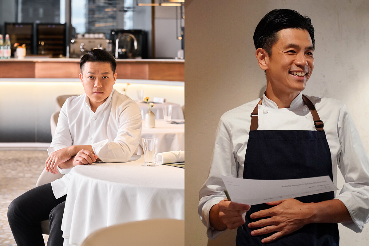 米其林三星餐廳「態芮」（Ta&iuml;rroir）主廚何順凱（Kai Ho），與主廚林庭右（Leo Lin）。