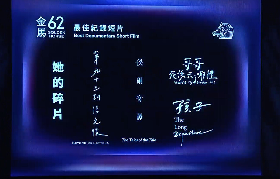 金馬62入圍名單：最佳紀錄短片