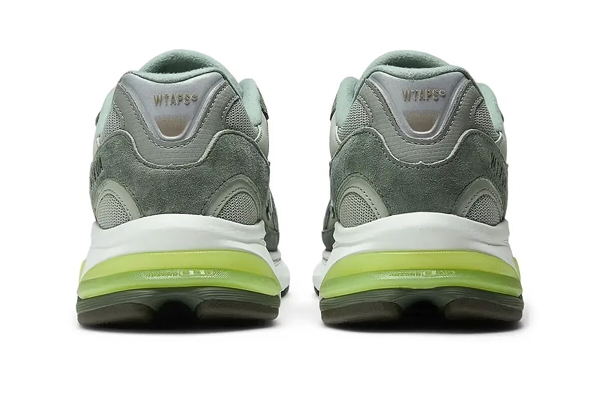 WTAPS x New Balance ABZORB 2010 鞋後跟細節，印有 WTAPS 標誌