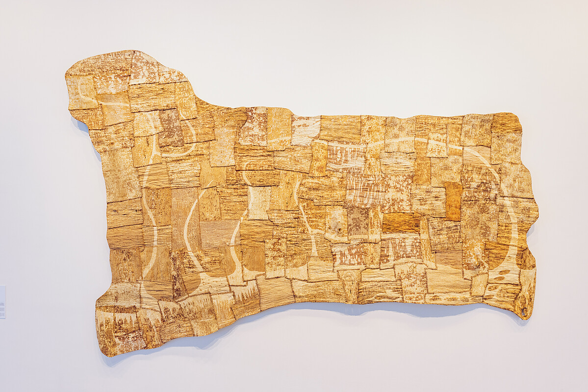 「我們從河而來」展出藝術家拉黑子.達立夫作品〈ka'oripan 生命空間〉。