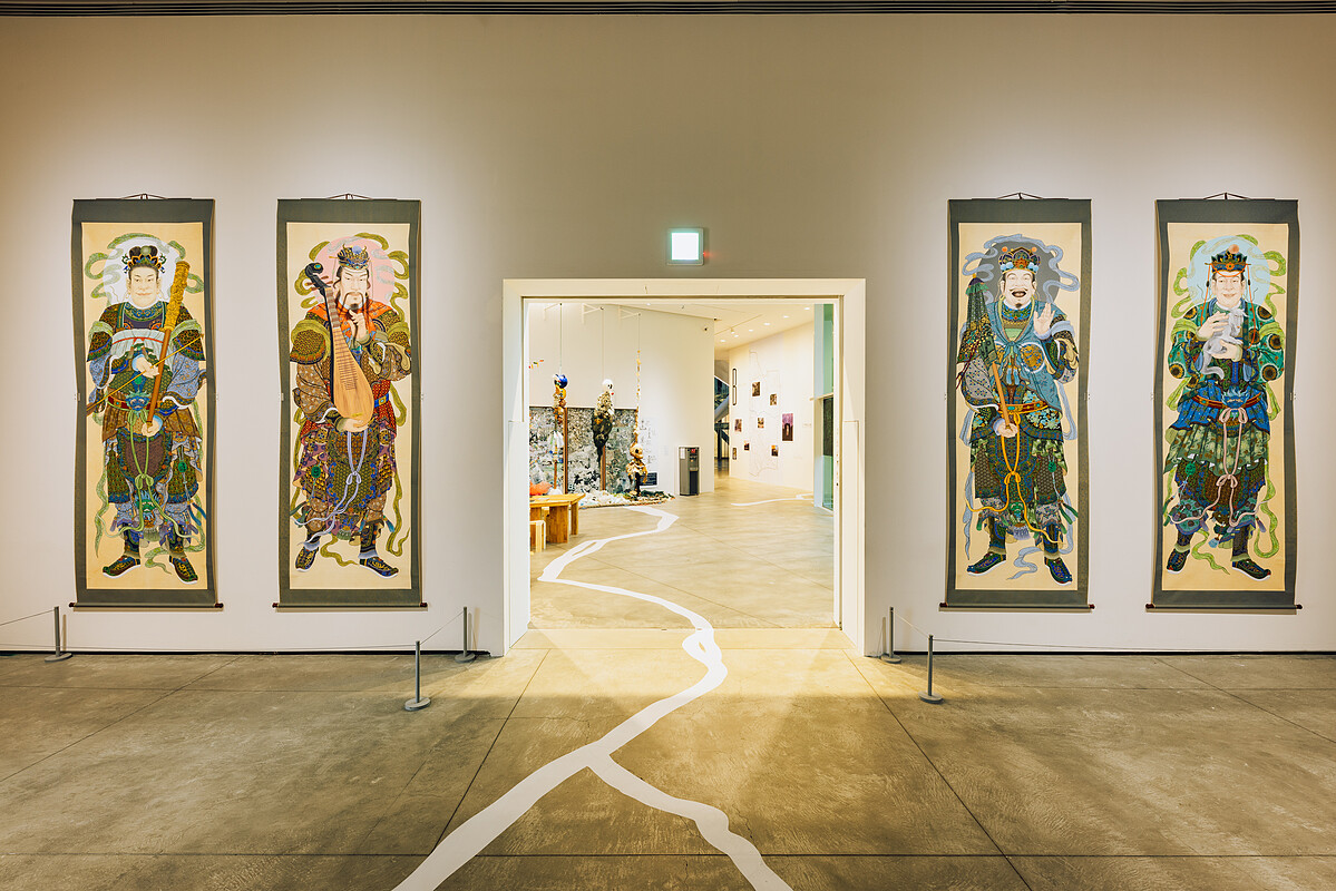 「我們從河而來」,廖慶章畫作〈四大天王(風、調、雨、順)〉,臺南市美術館典藏。