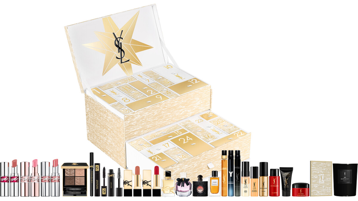 2025 YSL奢金流星聖誕倒數月曆內容物。