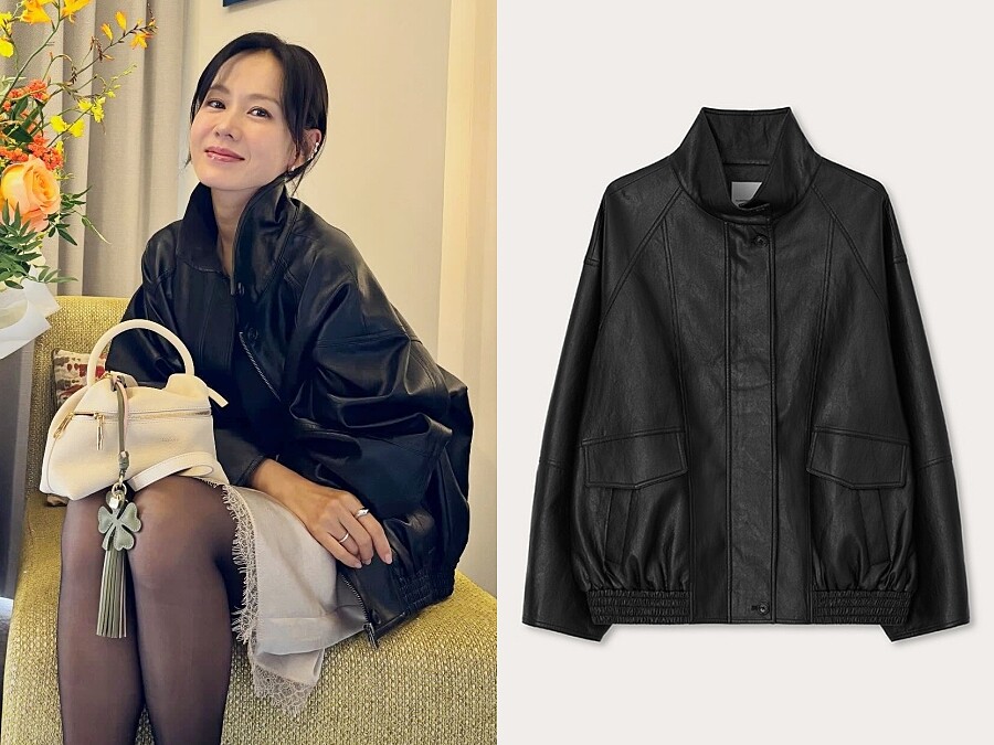 皮革高領外套 韓幣289,000（約台幣6,240）