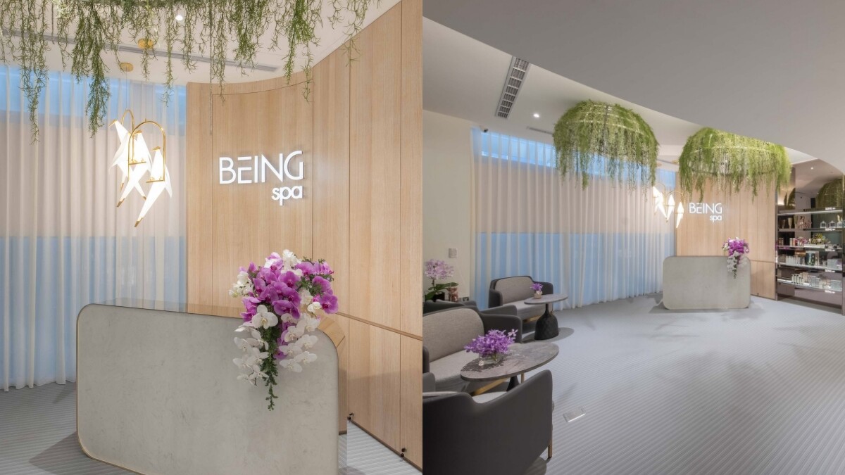 BEING spa時代館的入口接待處。