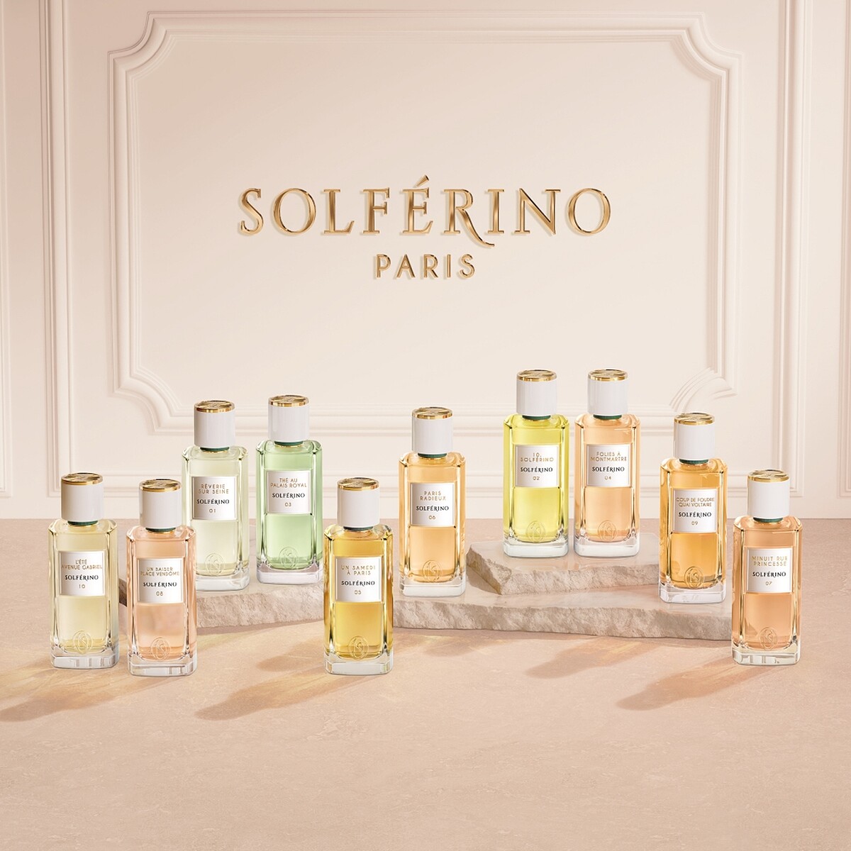 SOLFÉRINO PARIS索菲黎諾10款淡香精主視覺。