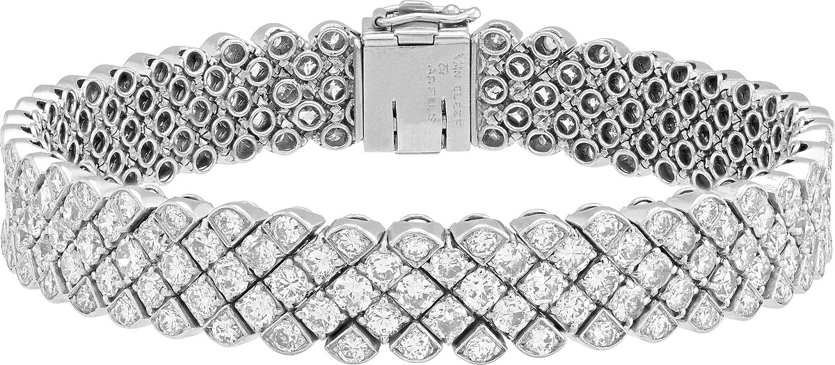 (本次來台作品) Ruban手鐲，1960年_鉑金、鑽石