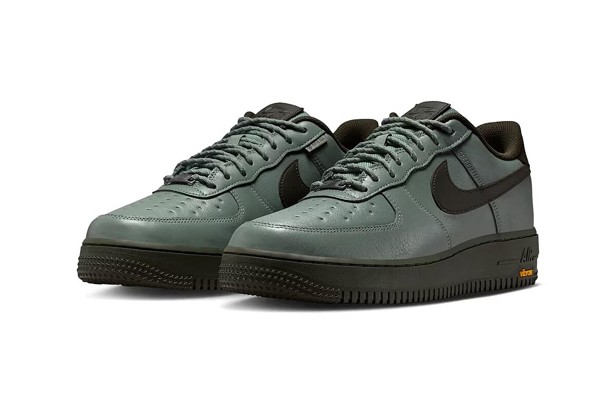 Vibram x Nike Air Force 1 Low Clay Green 聯名鞋款， Vibram 黃金大底與 GORE-TEX 防水鞋面