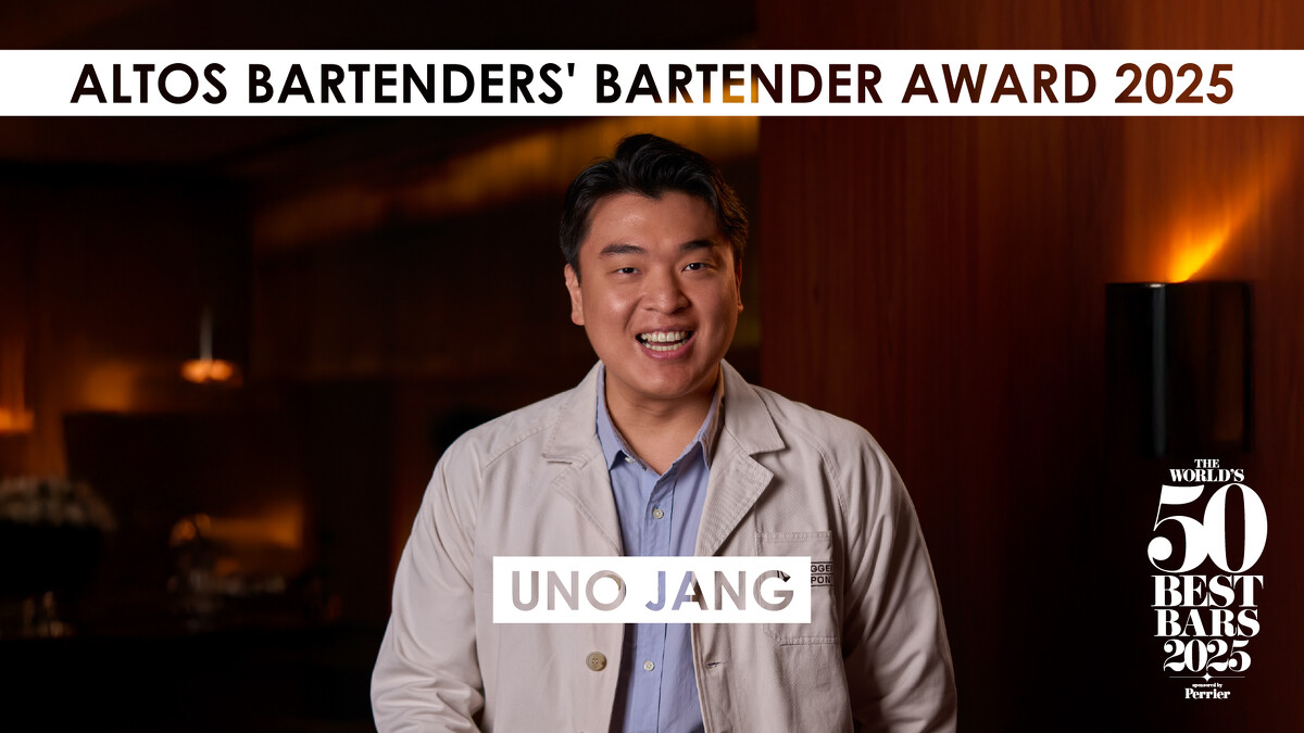 「Jigger & Pony」創意總監 Uno Jang 獲「同業票選最佳調酒師獎」。