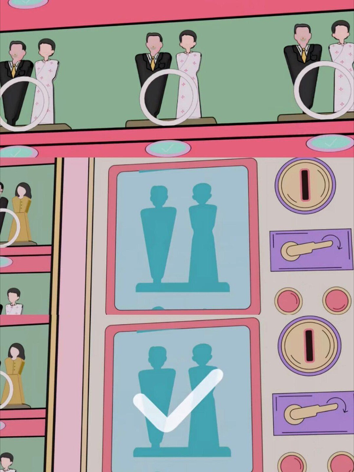 片頭採取插畫風格，暗藏劇情細節。