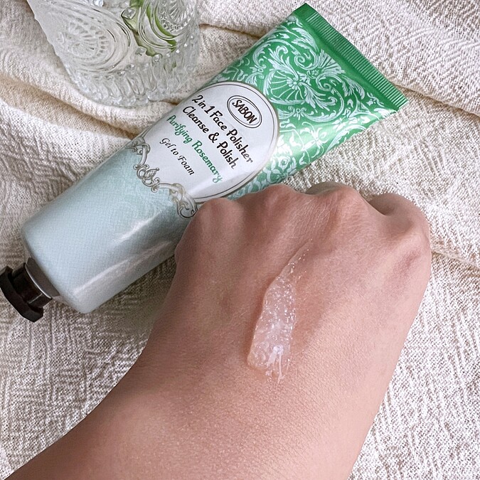 SABON二合一臉部磨砂潔顏凝露-清新迷迭香125ml，NT1,480