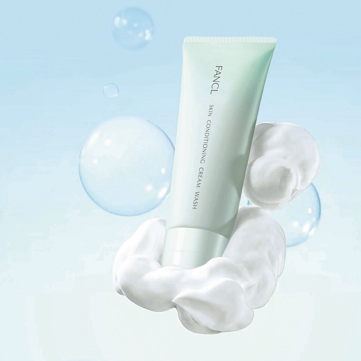 FANCL透潤保濕潔顏霜情境圖。