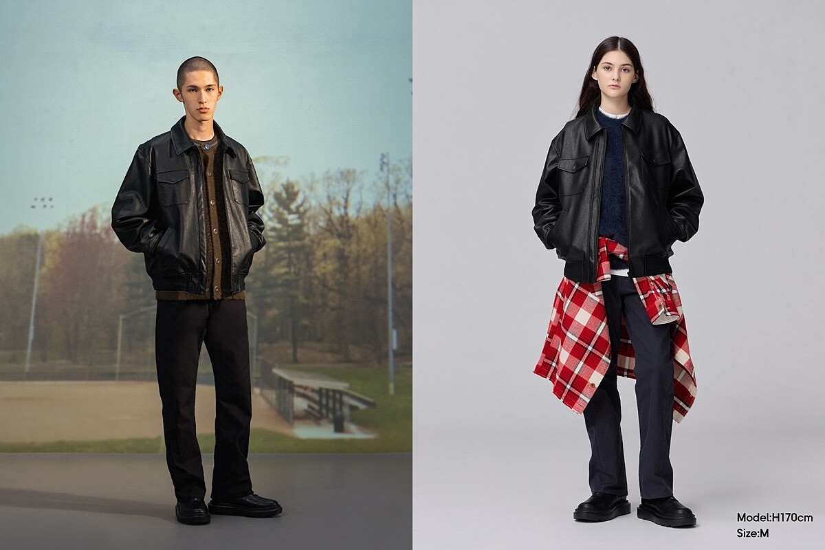 GU x UNDERCOVER 拉鍊皮衣外套