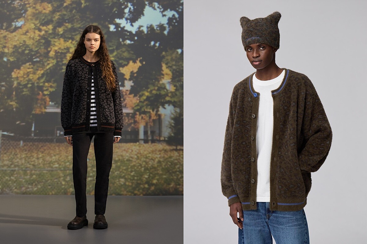 GU x UNDERCOVER 豹紋絨毛開襟外套