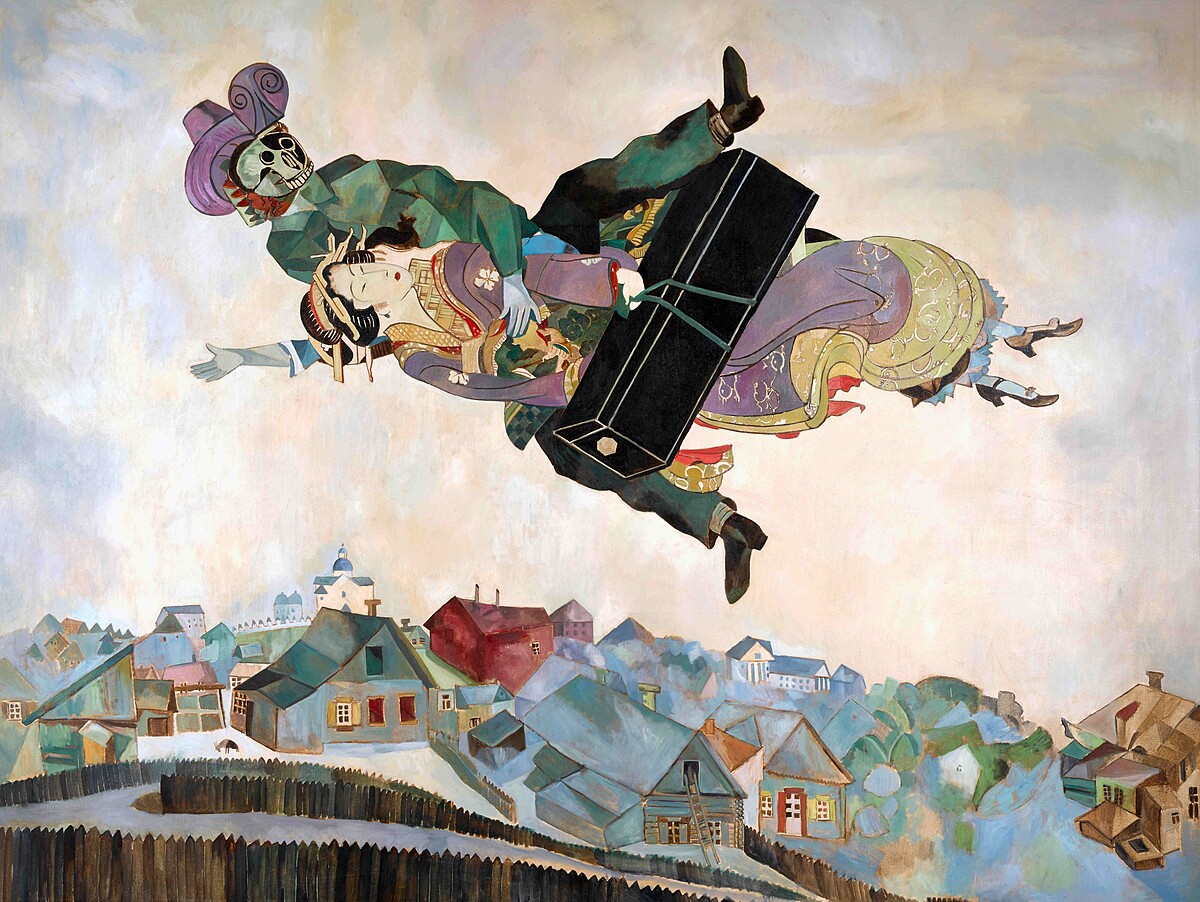 馮．沃爾夫作品〈飛越小鎮／秋〉（藝術家提供）